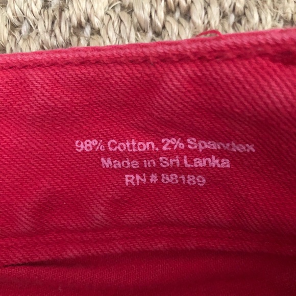 Lilly Pulitzer, Coral Red, Straight Leg Denim - Picture 5 of 6